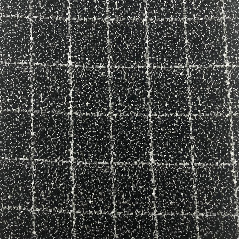 Plaid Dots Pattern Knit Wool Fabrics For Blazers 182808-1