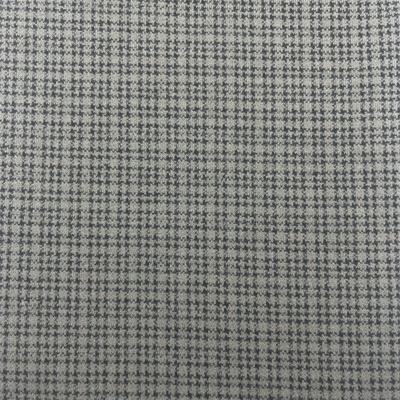 Houndstooth Check Jacquard Polyester Thick Fabrics 24090