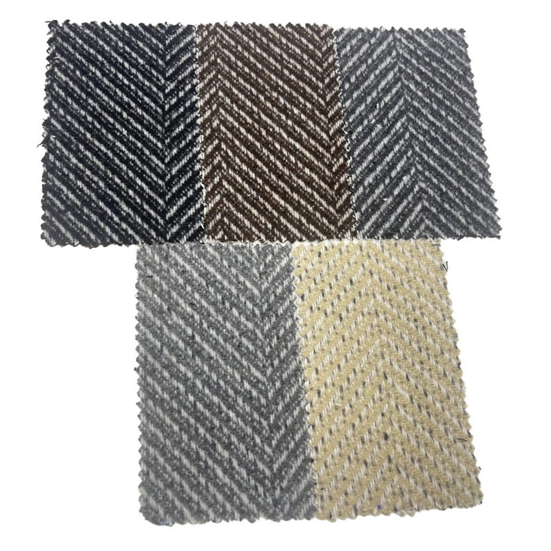 30 Wool Herringbone Jacquard Woven Tweed Fabrics For Car Seats 4134