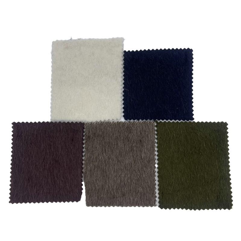 Heavyweight Warmful Double Face Long Hair Alpaca Wool Woven Winter Fabric for Coats ZZH24019